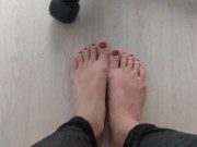 FOOT CUM ON SEXY FEETS NAILED FEET CREAM 2/16