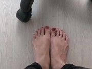 FOOT CUM ON SEXY FEETS NAILED FEET CREAM 4/16