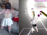 GAMER GIRL GETTING FUCKED BY A BEAUTIFUL BEAT SABER MAP 13/16