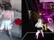 GAMER GIRL GETTING FUCKED BY A BEAUTIFUL BEAT SABER MAP 2/16