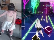 GAMER GIRL GETTING FUCKED BY A BEAUTIFUL BEAT SABER MAP 4/16