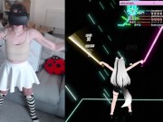 GAMER GIRL GETTING FUCKED BY A BEAUTIFUL BEAT SABER MAP 8/16