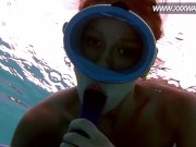 Hungarian pornstar Minnie Manga rubs her clit and cums in the pool 9/16