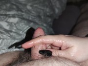 I give his little cock a long nail oil massage with black nails *Trailer* 11/16