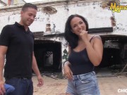 ChicasLoca - Claudia Bavel Crazy Spanish Teen Gets Her Tight Pussy Fucked Hard Outside 2/16