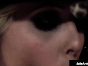 Lights, Camera, Hot Blonde Action! Busty Mom Julia Ann Sucks Dick On Stage! 15/16