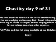 Chastity day 9/31 - Femdom CBT Pinwheel torment in the cage (Teaser/Preview) 2/16