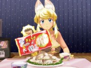 Cute furry girl offers you a dinner a bath and sex [Wolf Girl With You] / Hentai game 1/16