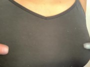 Fカップのノーブラ乳首オナニー。エアリズムの上からペンで乳首を弄ってみたら… 13/16