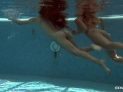 Swimming pool underwater sexy babes Irina and Olla 14/16