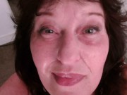 V560 Beautiful Dawn in polka dot dress showing off her up skirt and sexy silver heels. 14/16