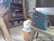 DIY Bed Part 3 - Work with jointer + BONUS blowjob 13/16