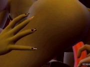 Resident Evil 8 Lady Vampire (Alcina Dimitrescu) Threesome with her Virgin Vampires - SHA 6/16