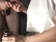 Chupandosela con Nutella enseñando mi cuerpo latina blowjob nutella 1/16