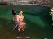 The Elder Scrolls 5:The beach to enjoy the beauty of the moon and huge breasts goddess sex 10/16