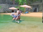The Elder Scrolls 5:The beach to enjoy the beauty of the moon and huge breasts goddess sex 5/16