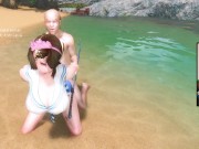 The Elder Scrolls 5:The beach to enjoy the beauty of the moon and huge breasts goddess sex 6/16