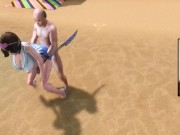The Elder Scrolls 5:The beach to enjoy the beauty of the moon and huge breasts goddess sex 7/16