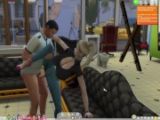 The Sims 4: Passionate sex on the couch for 8 people 2/16