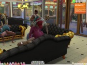 The Sims 4: Passionate sex on the couch for 8 people 6/16