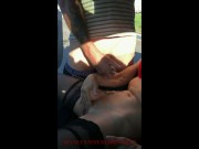 exhibition en voiture devant un voyeur qui me sperme, dogging car 11/16