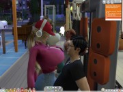 The Sims 4:8 people gym weightlifting machine training sex 16/16