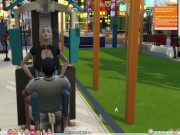 The Sims 4:8 people gym weightlifting machine training sex 8/16