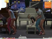 The Sims 4:6 people playing the piano for sex 10/16