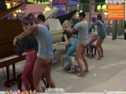 The Sims 4:6 people playing the piano for sex 14/16