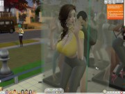The Sims 4:10 people having hot sex in a transparent shower - Part 2 14/16