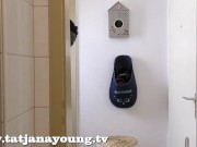 german blonde milf Tatjana gets fucked by bbc in bathroom 2/16