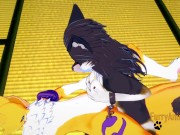 Furry Hentai Zelda Digimon - Wolf Link is fucked by Renamon 2/16
