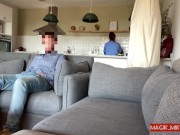 Part 1: DICK FLASH MAID, pervert jerks off and gets caught by naive nanny, she blows him deep 2/16