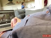 Part 1: DICK FLASH MAID, pervert jerks off and gets caught by naive nanny, she blows him deep 6/16