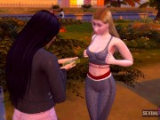 Paying Athlete to Have Lesbian Sex in Public - Sexual Hot Animations