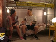 Fake Hostel Brunette Babe Little Eliss Secretly Fucked by Room mate 3/16