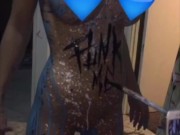 Body art paint work on cute girl with a rocking body! 15/16