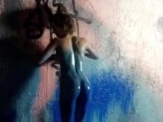 Body art paint work on cute girl with a rocking body! 7/16