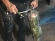 Body art paint work on cute girl with a rocking body! 8/16