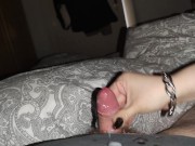 He cums an incredible amount even though he has such a small dick *black long nails helping hand* 10/16