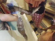 Part 3 Ending Sloppy Seconds Latina Tag Team Interacial creamy cowgirl wide open legs creampie 14/16