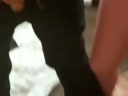 Morning pee neighbor hadn't felt a dick before 4/16