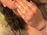 Playing with my pussy and big titties 16/16