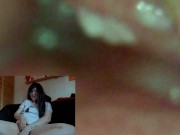 Your Italian giantess puts you inside her pussy with this endoscope 15/16