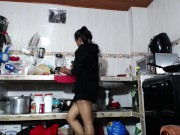 Delicioso sexo lésbico en cocina, 18 1/16