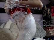 Short shaving cream all over my face and ass 13/16