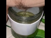 Girl Desperate piss in a jar  5/16