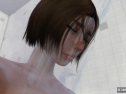 I Lick my Asian Girlfriend's Pussy While we Shower - Sexual Hot Animation 5/16