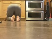 My housekeeper : naked on the floor on all fours ! 8/16