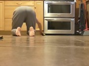 My housekeeper : naked on the floor on all fours ! 9/16